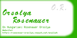 orsolya rosenauer business card